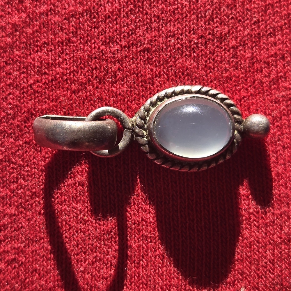 Vintage Moonstone Pendant Set In 925 Handmade In Italy